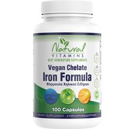 Natural Vitamins Vegan Iron Chelate Formula 100caps Natural Vitamins Vegan Iron Chelate Formula 100caps
