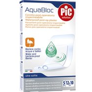 Pic Solution Aquabloc Waterproof Post-op Plaster 5 бр - 12cm x 10cm - Водоустойчива самозалепваща постоперативна подложка със специална антибактериална подложка Pic Solution Aquabloc Waterproof Post-op Plaster 5 бр - 12cm x 10cm - Водоустойчива самозалепваща постоперативна подложка със специална антибактериална подложка