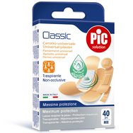 Pic Solution Classic Universal  Breathable Plaster 40 бр - Самозалепващи се подложки с общо предназначение с антибактериална възглавница в различни размери Pic Solution Classic Universal  Breathable Plaster 40 бр - Самозалепващи се подложки с общо предназначение с антибактериална възглавница в различни размери