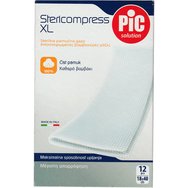 Pic Solution Stericompress XL Sterile Gauze Bandage 12 бр - 18cm x 40cm - Стерилни, силно абсорбиращи марли, изработени от чист памук Pic Solution Stericompress XL Sterile Gauze Bandage 12 бр - 18cm x 40cm - Стерилни, силно абсорбиращи марли, изработени от чист памук