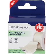 Pic Roll Sensitive Fix Latex Free Silk Fixing Tape 2.5cm x 5m Копринена лепяща лента, подходяща за дълготрайно фиксиране на превръзки върху чувствителна кожа 1 брой Pic Roll Sensitive Fix Latex Free Silk Fixing Tape 2.5cm x 5m Копринена лепяща лента, подходяща за дълготрайно фиксиране на превръзки върху чувствителна кожа 1 брой
