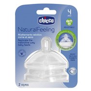 Chicco Natural Feeling 4m+ Adjustable Flow Teats 2 бр - Силиконов биберон с регулируем поток 4m+