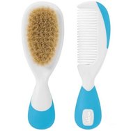 Chicco Brush & Comb 0m+ Син 1 бр - Идеален за фризьорство, щади чувствителната бебешка кожа Chicco Brush & Comb 0m+ Син 1 бр - Идеален за фризьорство, щади чувствителната бебешка кожа