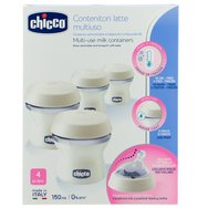 Chicco Multi-Use Milk Containers 4x150ml - Многократни контейнери за съхранение на мляко Chicco Multi-Use Milk Containers 4x150ml - Многократни контейнери за съхранение на мляко