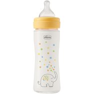 Chicco Perfect Easy Anti-Colic Baby Glass Bottle 0m+ Стъклено бебешко шише със силиконов биберон с бавен поток против колики за бебета от раждането 240ml Chicco Perfect Easy Anti-Colic Baby Glass Bottle 0m+ Стъклено бебешко шише със силиконов биберон с бавен поток против колики за бебета от раждането 240ml