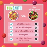 YumEarth Organic Giggles Био Дражета с Вкус на Ягода, Портокал, Лимон & Зелена Ябълка 40g