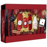 Old Spice Promo Set WhiteWater Deodorant Spray 150ml, Shower Gel 250ml, After Shave Lotion 100ml, Deodorant Stick 50ml & Карти Old Spice