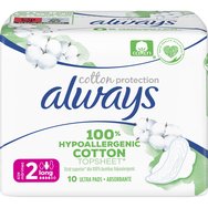 Always Cotton Protection Sanitary Towels Size 2, 10 бр