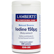 Lamberts Iodine (Kelp Extract) 150μg - Диетична добавка Богат източник на йод за регулиране на метаболитния ритъм Lamberts Iodine (Kelp Extract) 150μg - Диетична добавка Богат източник на йод за регулиране на метаболитния ритъм