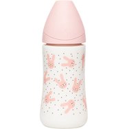 Suavinex Premium Hygge 0m+ Bottle Пластмасово шише Hygge против колики с кръгъл силиконов биберон с 3 позиции 270ml Suavinex Premium Hygge 0m+ Bottle Пластмасово шише Hygge против колики с кръгъл силиконов биберон с 3 позиции 270ml