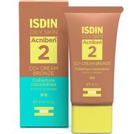 Isdin Acniben 2 Spf30 CC+ Cream Хидратиращ крем за лице с висока слънцезащита и цвят за мазна и склонна към акне кожа против несъвършенства 40ml - Bronze
