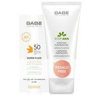 Babe PROMO PACK Super Fluid Mattifying Face Sunscreen Spf50, 50ml & Подарък Stop Akn Purifying Cleansing Gel 100ml - Slim Matte High Protection Слънцезащитен крем за лице и нежен почистващ гел за лице за мазна, склонна към акне кожа Babe PROMO PACK Super Fluid Mattifying Face Sunscreen Spf50, 50ml & Подарък Stop Akn Purifying Cleansing Gel 100ml - Slim Matte High Protection Слънцезащитен крем за лице и нежен почистващ гел за лице за мазна, склонна към акне кожа