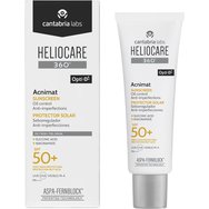 Heliocare 360 Acnimat Oil Control Anti-Imperfection Spf50+ Sunscreen Αντηλιακό Προσώπου πολύ υψηλής Φωτοπροστασίας για Λιπαρό Δέρμα με Τάση Ακμής 50ml