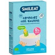 Smileat Organic Cereals with Quinoa 6m+ Био бебешка зърнена каша с киноа без глутен, подходяща от 6-ия месец 200g