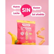 Smileat Organic Smilitos Strawberry & Banana Corn Snack 8m+ Био бебешки царевичен снакс с вкус на ягода & банан без глутен от 8-ия месец 25g Smileat Organic Smilitos Strawberry & Banana Corn Snack 8m+ Био бебешки царевичен снакс с вкус на ягода & банан без глутен от 8-ия месец 25g