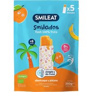 Smileat Organic Smilado Apricot & Banana 6m+ Бебешки ледени десерти от 100% био плодово пюре, кайсия & банан, без глутен от 6-ия месец 250g (5 x 50g)