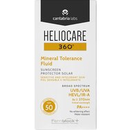 Heliocare 360 Mineral Tolerance Fluid Spf50 Sensitive & Intolerant Skin Sunscreen Αντηλιακό Προσώπου Πολύ Υψηλής Προστασίας για Ευαίσθητο, Δυσανεκτικό Δέρμα με Βιταμίνη Ε & Β5 50ml
