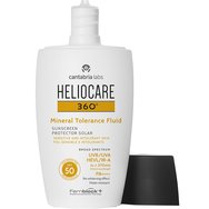 Heliocare 360 Mineral Tolerance Fluid Spf50 Sensitive & Intolerant Skin Sunscreen Αντηλιακό Προσώπου Πολύ Υψηλής Προστασίας για Ευαίσθητο, Δυσανεκτικό Δέρμα με Βιταμίνη Ε & Β5 50ml
