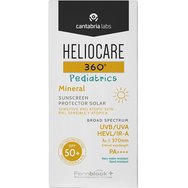Heliocare 360 Pediatrics Mineral Spf50+ Sunscreen Детски слънцезащитен крем с много висока защита, идеален за лице и тяло, подходящ за чувствителна и атопична кожа 50ml