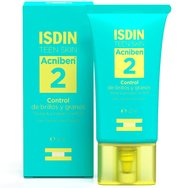 Isdin Acniben 2 Shine & Pimples Control Gel Cream Ежедневен хидратиращ гел-крем за лице за контрол на омазняването и пъпките с матиращ ефект 40ml