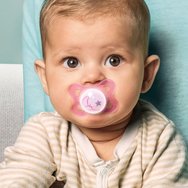 Mam Original Night Silicone Soother 2-6m 2 броя, код 110SGc - розово / лилаво