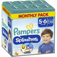 Pampers Комплект Splashers Disposable Swim Pants Monthly Pack No5-6 (14+kg) 80 бр (8x10 бр)