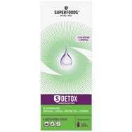 Superfoods S Detox 300ml - Хранителна добавка от билкови екстракти за детоксикация и контрол на теглото с вкус на горски плодове и ягоди