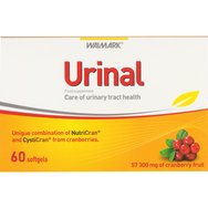 Walmark Urinal Хранителна добавка с концентрат от червена боровинка за лечение на бактериални инфекции на пикочните пътища 60 Softgels