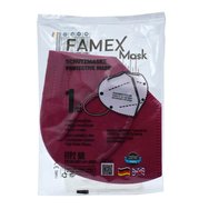 Famex Mask Защитна маска за еднократна употреба FFP2 NR KN95 в цвят бордо 1 бр
