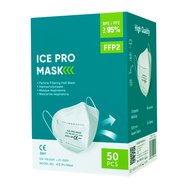 Ice Pro Mask KN95 FFP2 Защитни маски за еднократна употреба в бял цвят, 50 бр