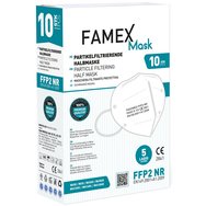 Famex Mask Еднократни защитни маски FFP2 NR KN95 в бял цвят 10 бр