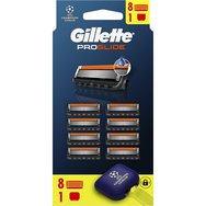 Gillette Promo Pro Glide Replacement Razors 8 бр & Калъф за носене 1 бр - 5 сменяеми глави за бръснене с ножчета за до 8 месеца бръснене