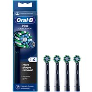 Oral-B Pro Cross Action Electric Toothbrush Head Replacement Black резервни глави за електрическа четка за зъби за отстраняване на плаката & защита на венците със средно твърди влакна & индикатор за смяна на главата 4 броя Oral-B Pro Cross Action Electric Toothbrush Head Replacement Black резервни глави за електрическа четка за зъби за отстраняване на плаката & защита на венците със средно твърди влакна & индикатор за смяна на главата 4 броя
