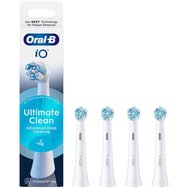 Oral-B iO Ultimate Clean Brush Heads 4 Броя - White - Резервни Глави за Четка в Бял Цвят, за Професионално Почистване Между Зъбите Oral-B iO Ultimate Clean Brush Heads 4 Броя - White - Резервни Глави за Четка в Бял Цвят, за Професионално Почистване Между Зъбите