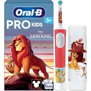 Oral-B Promo The Lion King Vitality Pro Kids Electric Toothbrush 3+ Years Бяло - Червено 1 Брой & Калъф за Пренасяне 1 Брой - Детска Електрическа Четка за Зъби с Меки Влакна & 2 Режима на Миене Oral-B Promo The Lion King Vitality Pro Kids Electric Toothbrush 3+ Years Бяло - Червено 1 Брой & Калъф за Пренасяне 1 Брой - Детска Електрическа Четка за Зъби с Меки Влакна & 2 Режима на Миене