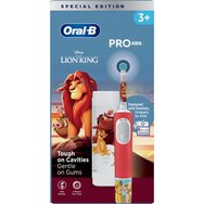 Oral-B Promo The Lion King Vitality Pro Kids Electric Toothbrush 3+ Years Бяло - Червено 1 Брой & Калъф за Пренасяне 1 Брой Oral-B Promo The Lion King Vitality Pro Kids Electric Toothbrush 3+ Years Бяло - Червено 1 Брой & Калъф за Пренасяне 1 Брой