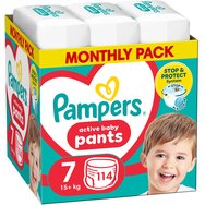 Pampers Active Baby Pants Monthly Pack Νο7 (17+kg) 114 бр (3x38 бр) Pampers Active Baby Pants Monthly Pack Νο7 (17+kg) 114 бр (3x38 бр)