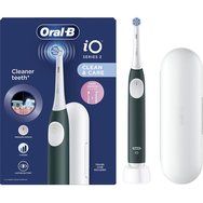 Oral-B iO Series 2 Clean & Care Electric Toothbrush with Travel Case 1 бр - Dark Green - Електрическа четка за зъби с 3 програми за почистване и сензор за налягане в тъмно зелен цвят с куфар за носене