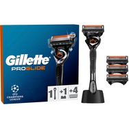 Gillette ProGlide 1 Дръжка, 4 Резервни Глави & Подарък 1 Стойка - Самобръсначка с 4 Резервни Глави с 5 Остриета Против Триене за Невероятно Гладко Бръснене & Подарък Стойка Gillette ProGlide 1 Дръжка, 4 Резервни Глави & Подарък 1 Стойка - Самобръсначка с 4 Резервни Глави с 5 Остриета Против Триене за Невероятно Гладко Бръснене & Подарък Стойка