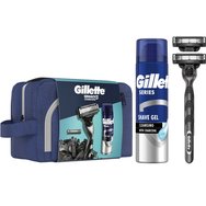 Gillette Promo Mach 3 Charcoal Razor 1 бр & Replacement Razors 2 бр & Series Cleansing Shaving Gel 200ml & торбичка 1 бр