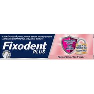 Fixodent Plus Food Barrier No Flavor Cream Фиксиращ крем без вкус за цели & частични зъбни протези 40g