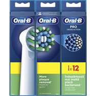 Oral-B Pro Cross Action Medium Electric Toothbrush Replacement Head White 12 бр Oral-B Pro Cross Action Medium Electric Toothbrush Replacement Head White 12 бр