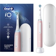 Oral-B iO Series 3 Electric Toothbrush Pink 1 бр - Електрическа четка за зъби с 3 програми за почистване и сензор за налягане в розов цвят с калъф за пътуване