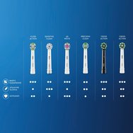Oral-B Pro Cross Action Medium Electric Toothbrush Replacement Head Mega Pack White 6 бр Oral-B Pro Cross Action Medium Electric Toothbrush Replacement Head Mega Pack White 6 бр