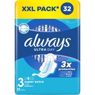Always Ultra Day Super Extra Size 3 Wings Pads 32 бр Always Ultra Day Super Extra Size 3 Wings Pads 32 бр