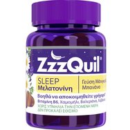 ZzzQuil Sleep Melatonin 30 желета - Хранителна добавка с мелатонин, витамин B6 и билков екстракт за по-бърз и по-добър сън с вкус на манго и банан