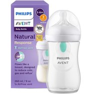 Philips Avent Natural Response Air Free Vent Bottle 3-6m 260ml, Код SCY673/01 Philips Avent Natural Response Air Free Vent Bottle 3-6m 260ml, Код SCY673/01