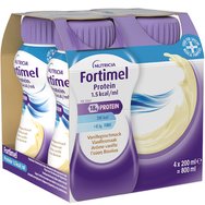 Nutricia Fortimel Protein 1,5 kcal/ml Vanilla 4x200ml - Орална хранителна формула, богата на протеини, минерали и микроелементи за лечение на свързано със заболяване недохранване и недохранване С вкус на ванилия Nutricia Fortimel Protein 1,5 kcal/ml Vanilla 4x200ml - Орална хранителна формула, богата на протеини, минерали и микроелементи за лечение на свързано със заболяване недохранване и недохранване С вкус на ванилия