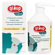 Gloup Original Swallowing Gel for Medicines Strawberry, Banana Flavor 500ml