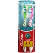 Colgate Max White Medium Toothbrush 2 Парчета - Зелено / Розово